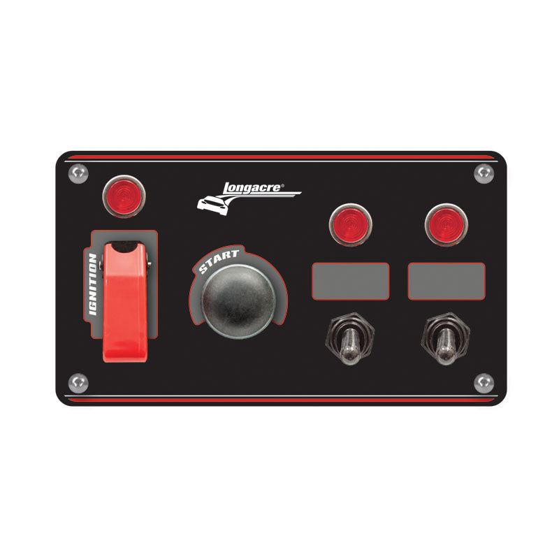 Longacre Flip-Up Start/Ignition Panel With 2 Accessory Switches And Pilot Lights