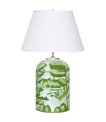 Bristow in Green Tea Caddy Lamp by Dana Gibson