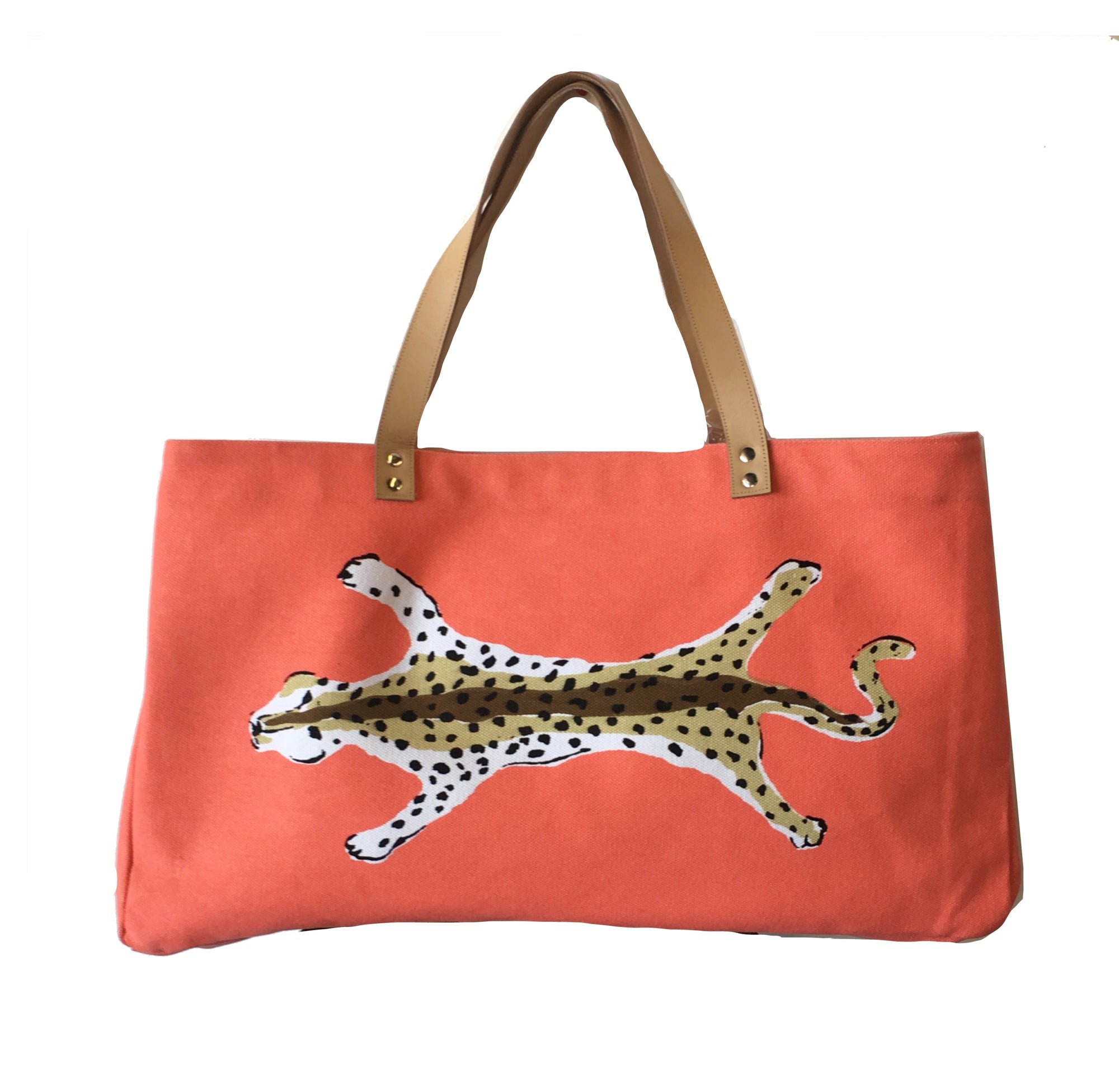 Dana Gibson Leopard Print Tote Bag