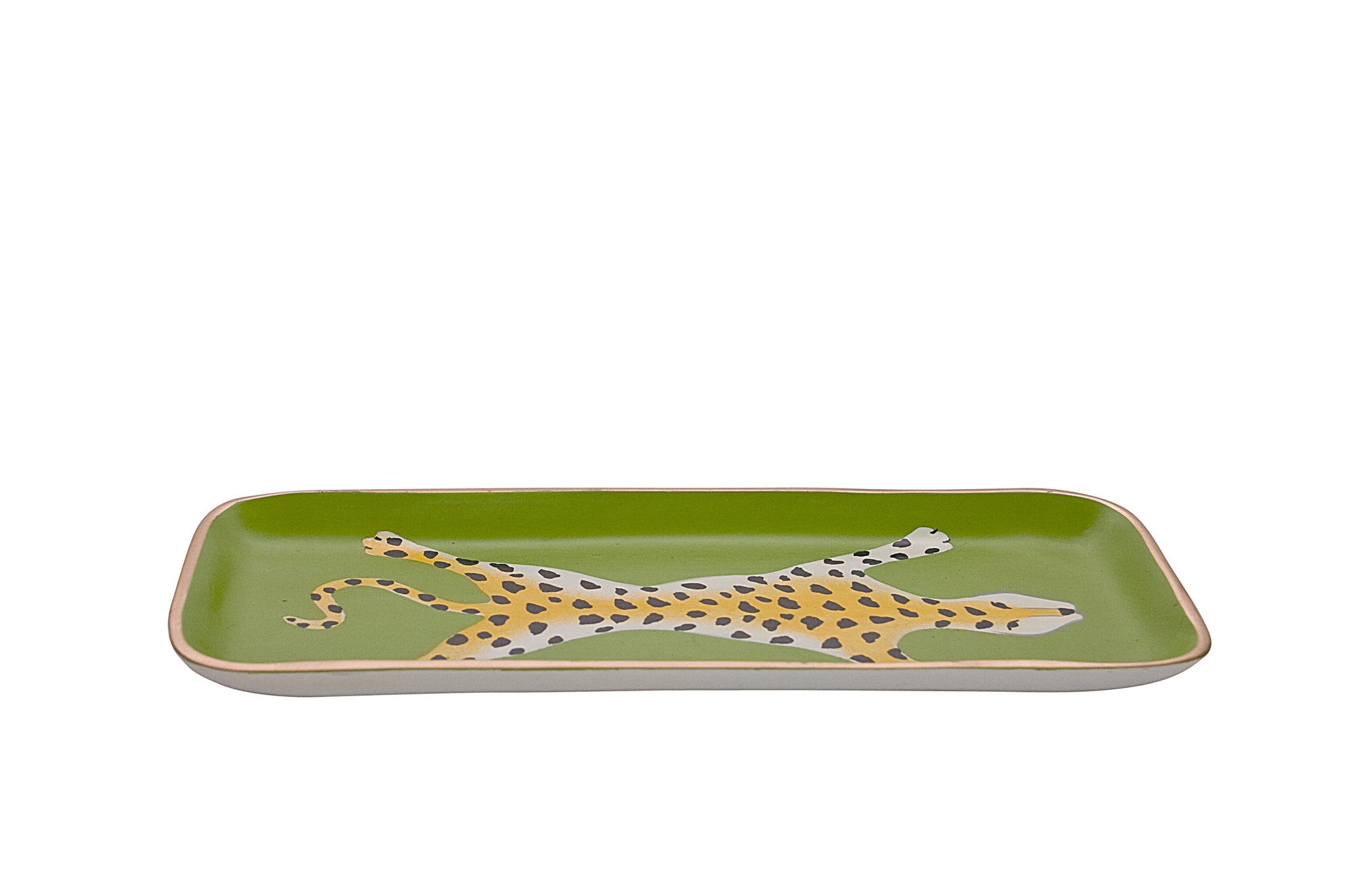 Green Leopard Tray, Small | Dana Gibson