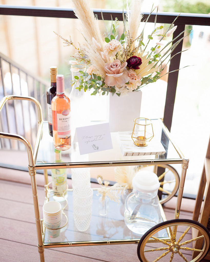 Boho Party Bar Cart Melissa Dawn Designs