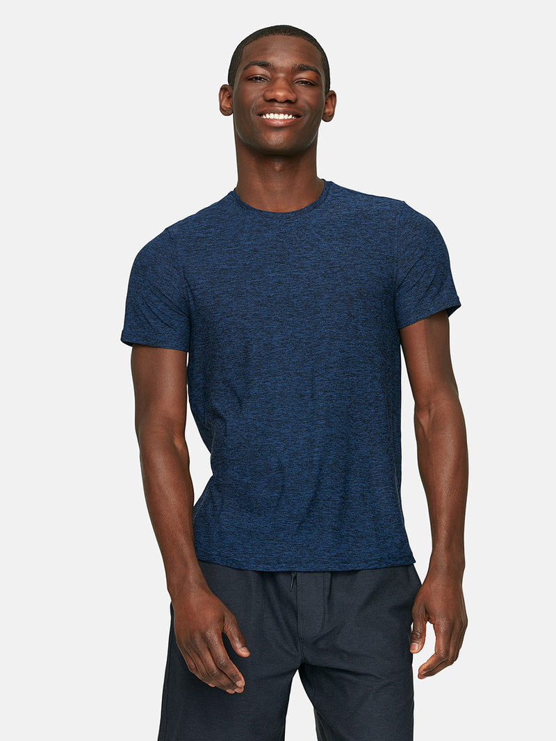 a person in a blue shirt