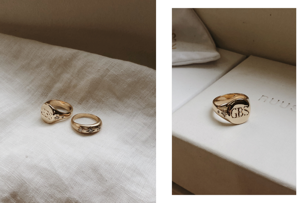 RUUSK custom Signet rings and Diamond Gold rings