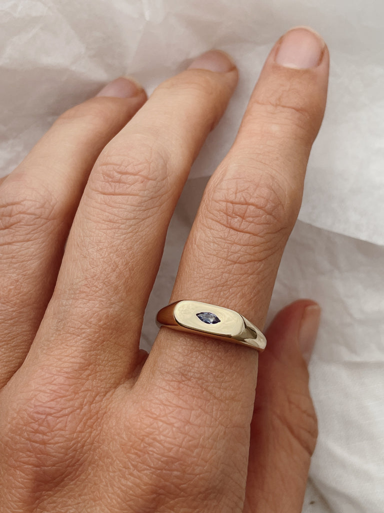 Tanzanite Signet Ring 