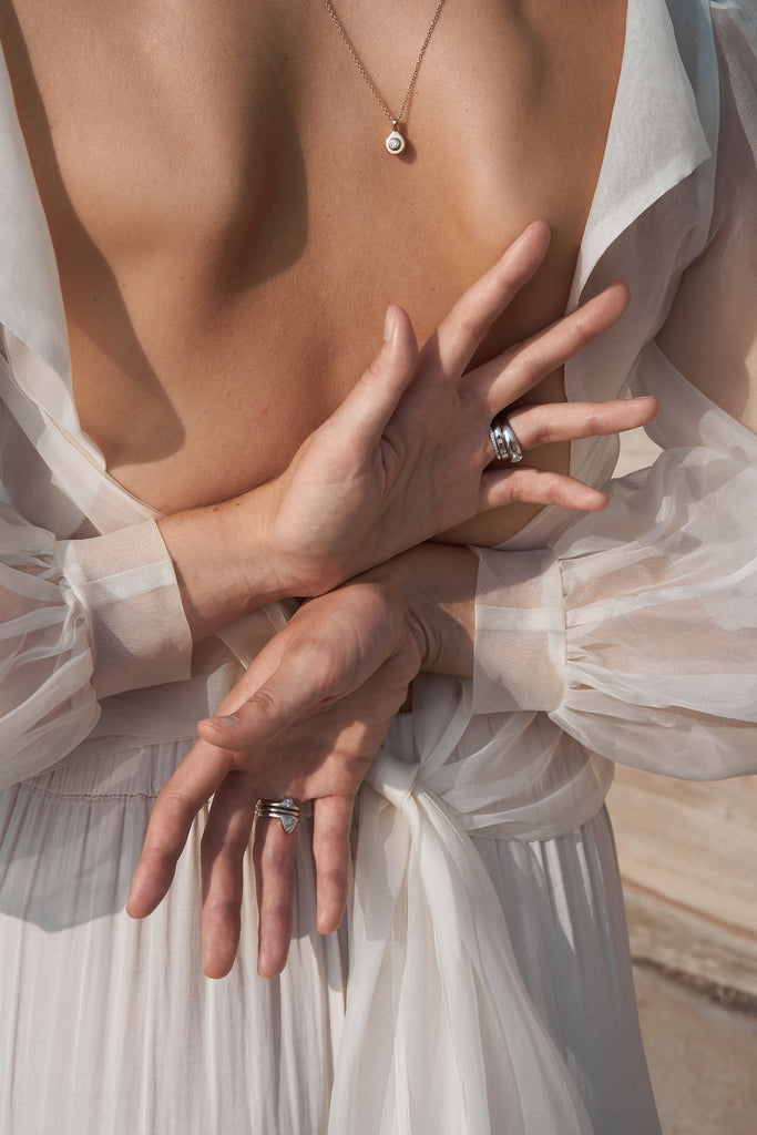 RUUSK X THE UNFOLD. Modern jewellery for the modern bride. Made to order in Sydney.