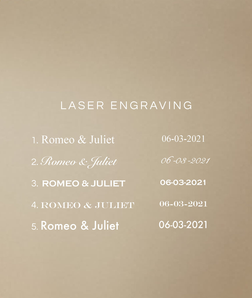 RUUSK jewellery laser engraving fonts