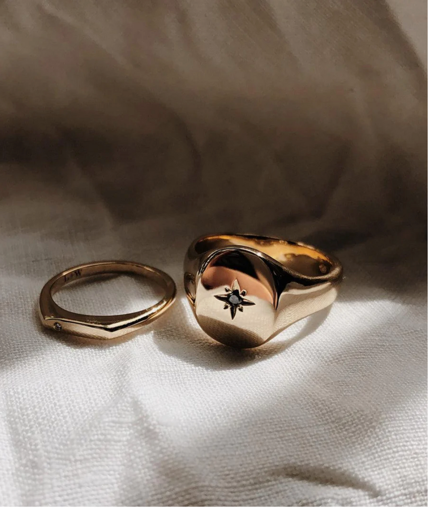 Solid Gold Signet Rings made in Australia, beautiful Christmas gift ideas