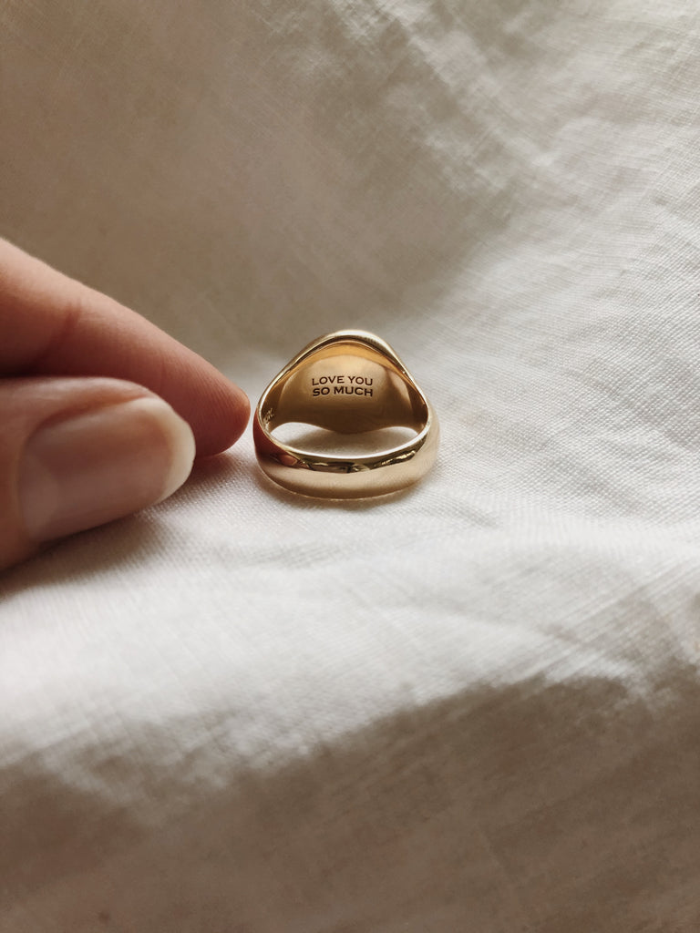 RUUSK Classic Signet ring with laser engraving