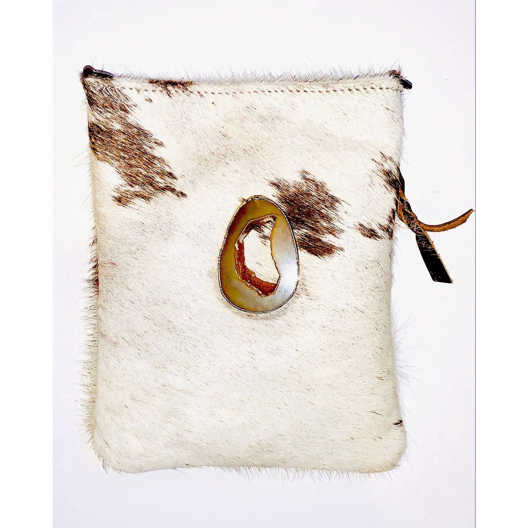 Lara Gold Agate Clutch Crossbody Handbag