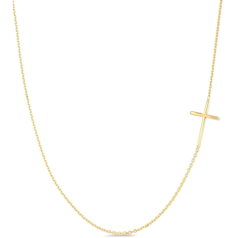 Lauren Gold Side Cross Necklace