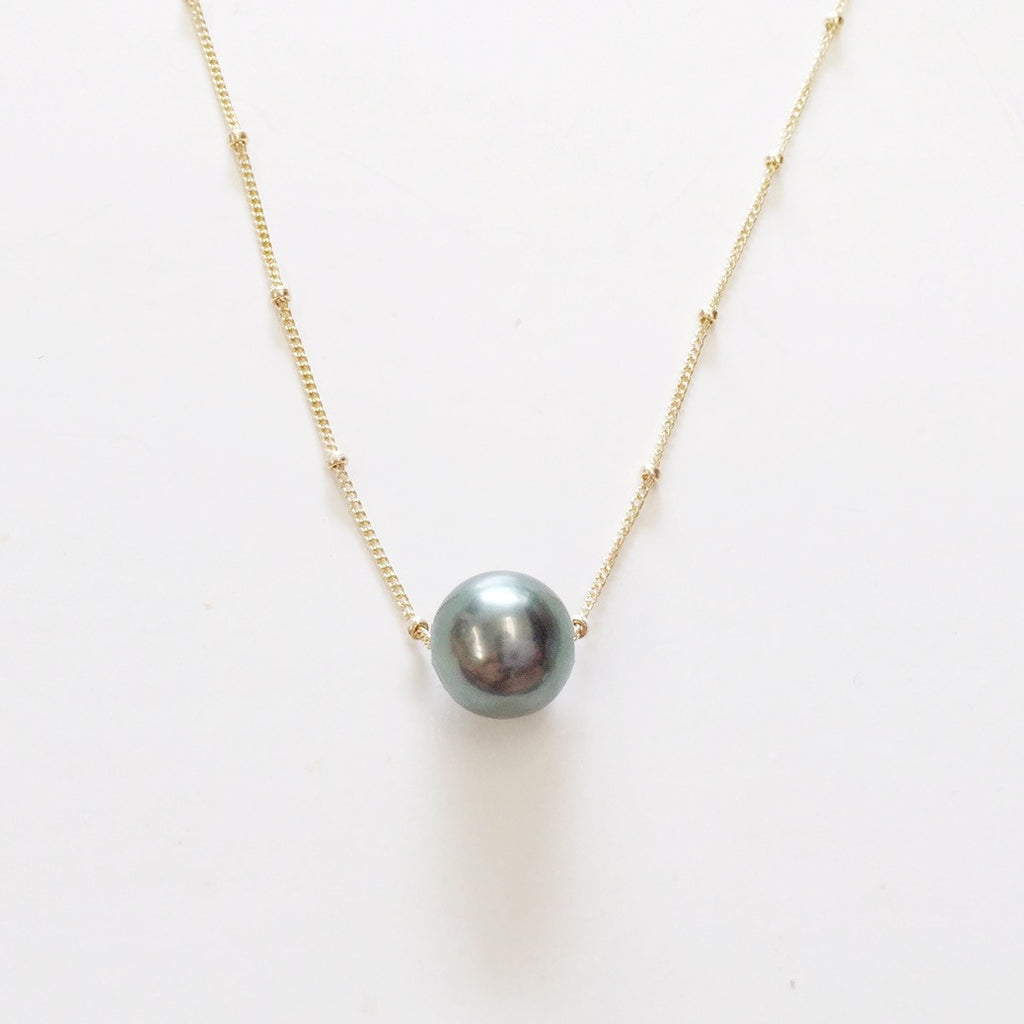 Floating Tahitian Pearl Necklace 