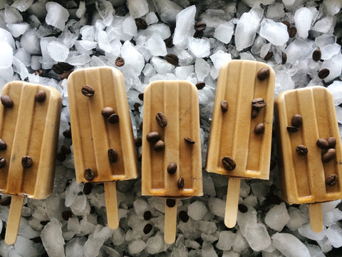 Five Cold Brew Tahini Popsicles with JOYÀ's Defend Superblend