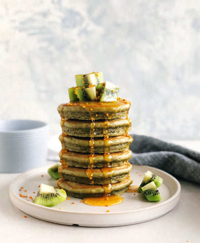 Pancakes featuring JOYÀ Matcha Moringa Elixir
