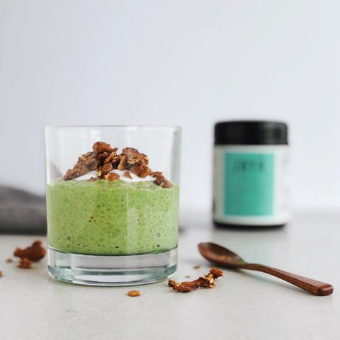 Chia Pudding featuring JOYÀ Matcha Moringa Elixir