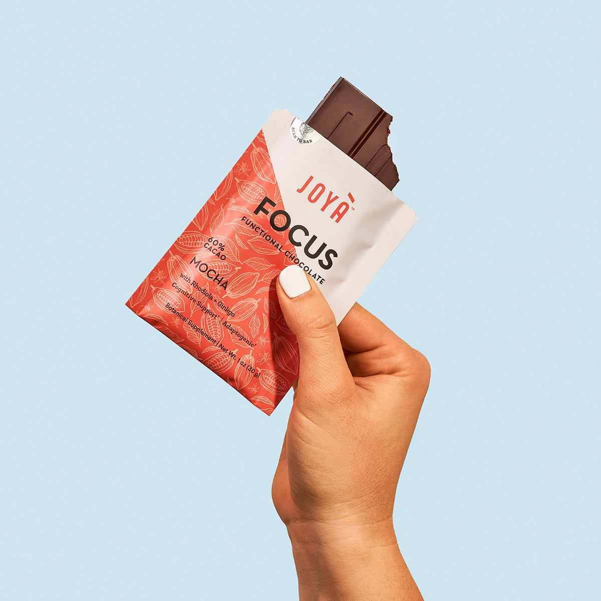 JOYÀ's Focus Functional Chocolate with Rhodiola, Coffee and Ginkgo Biloba