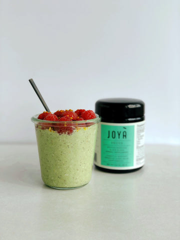 Overnight Oats featuring JOYÀ Matcha Moringa Elixir