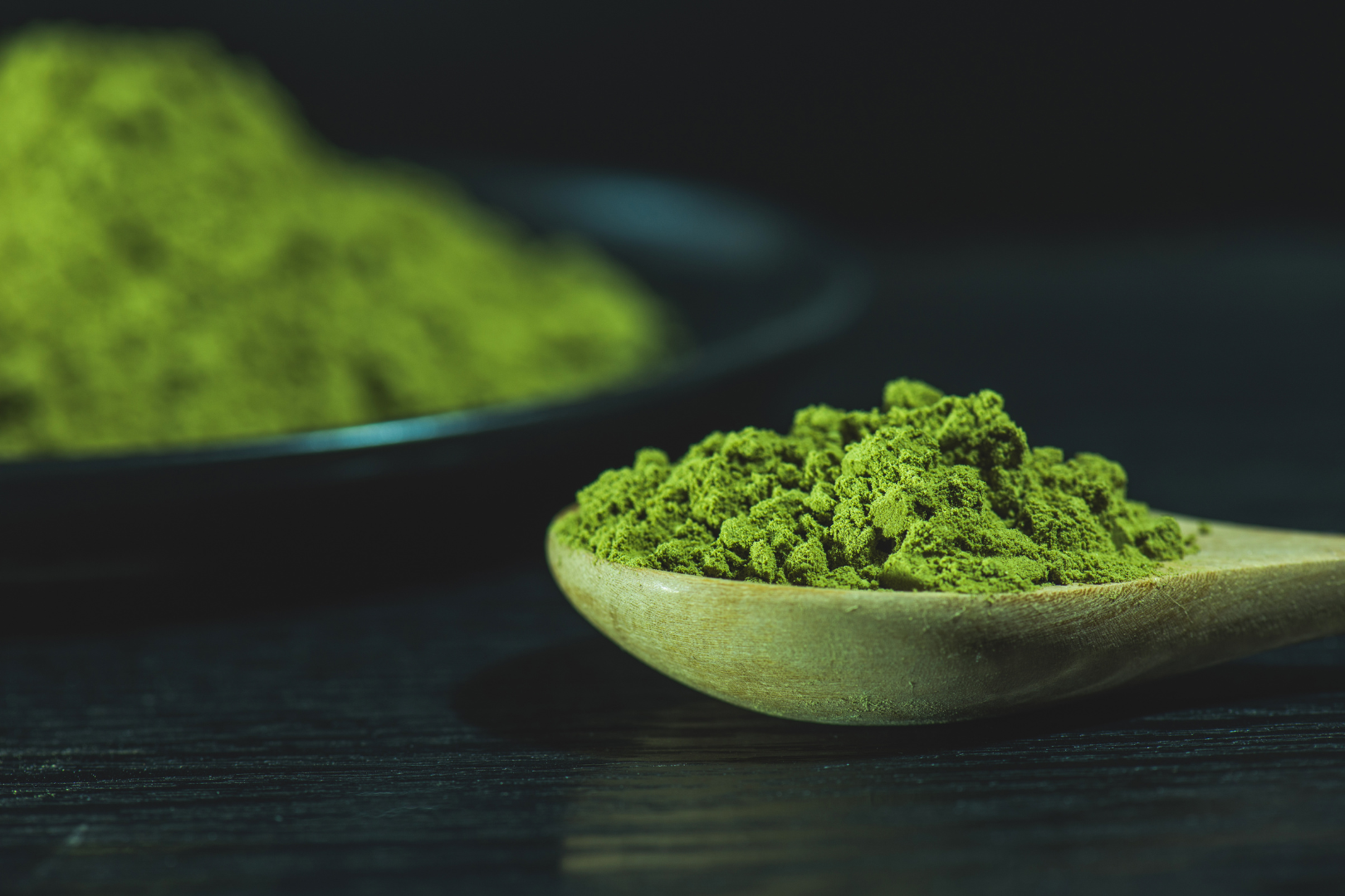 Bright green Ceremonial grade Matcha powder