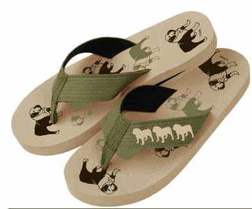 bulldog flip flops