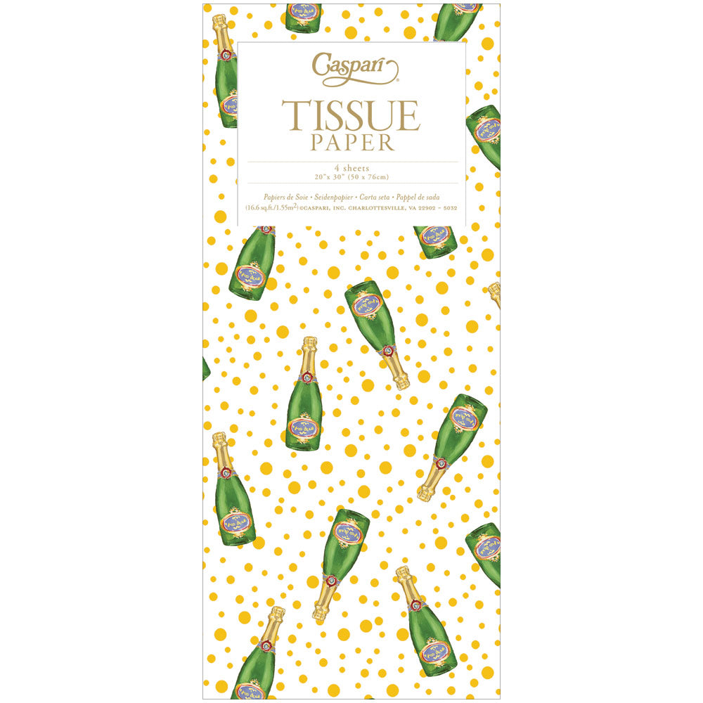 Caspari Berries and Pine Gift Wrapping Paper in White - 30 x 8' Roll