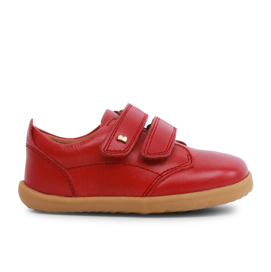 Bobux Red Step Up Velcro Shoes — Luna 
