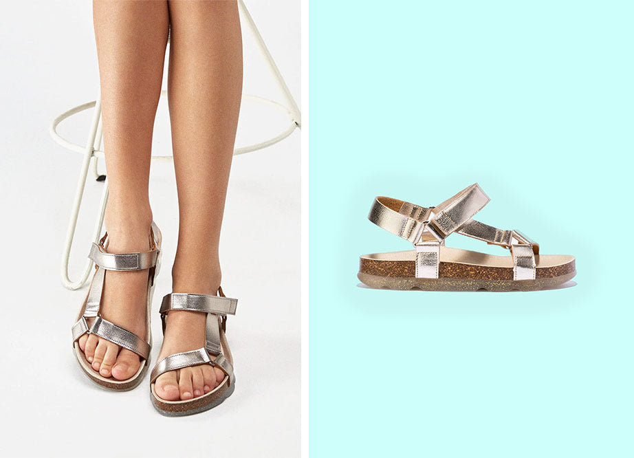 Our collection of metallic sandals from Conguitos brand