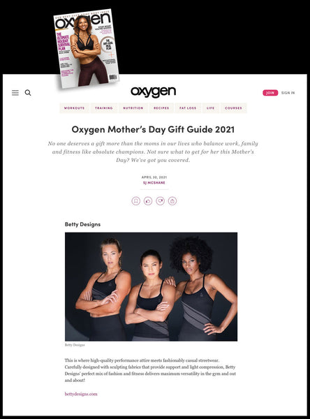 betty designs oxygen magazine mother's day