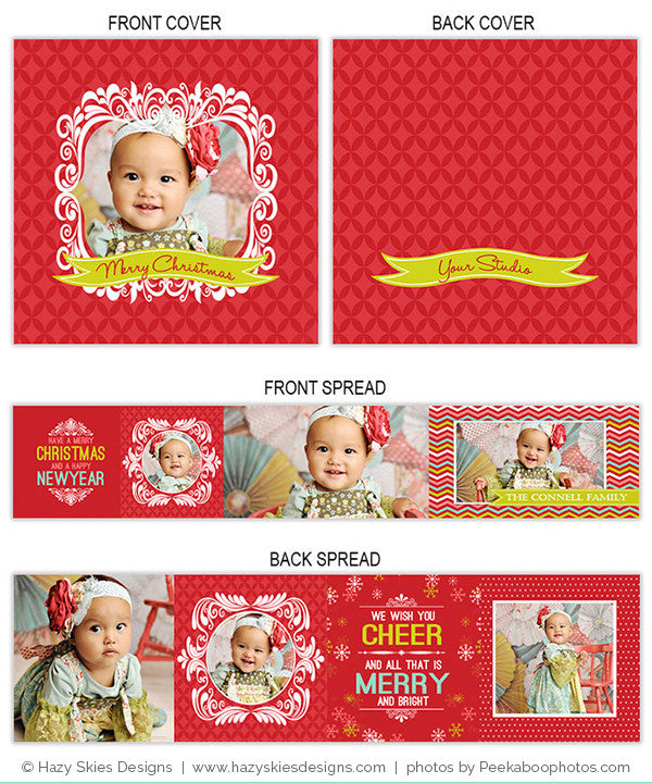 Download Accordion Mini Book Template | Christmas Cheer - Hazy Skies Designs, LLC