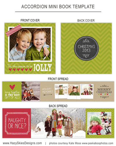 Download Accordion Mini Book Templates for Photographers, Album Templates - Hazy Skies Designs, LLC