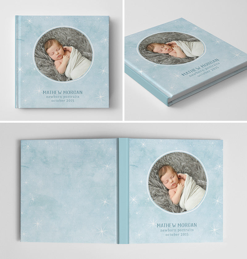 Download Newborn Baby Photoshop Photo Book Album Template For Photographers Hazy Skies Designs Llc Yellowimages Mockups