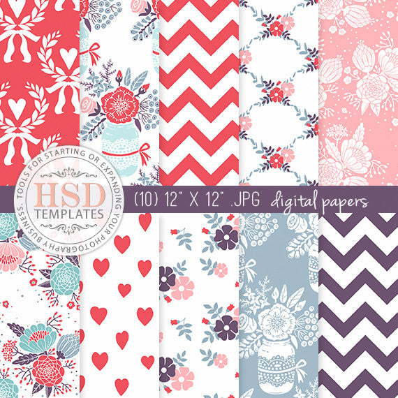 Download Digital Paper Pack Cherry Blossom Hazy Skies Designs Llc