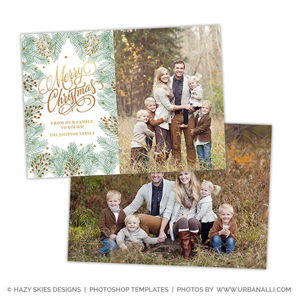 2018 christmas card photoshop template