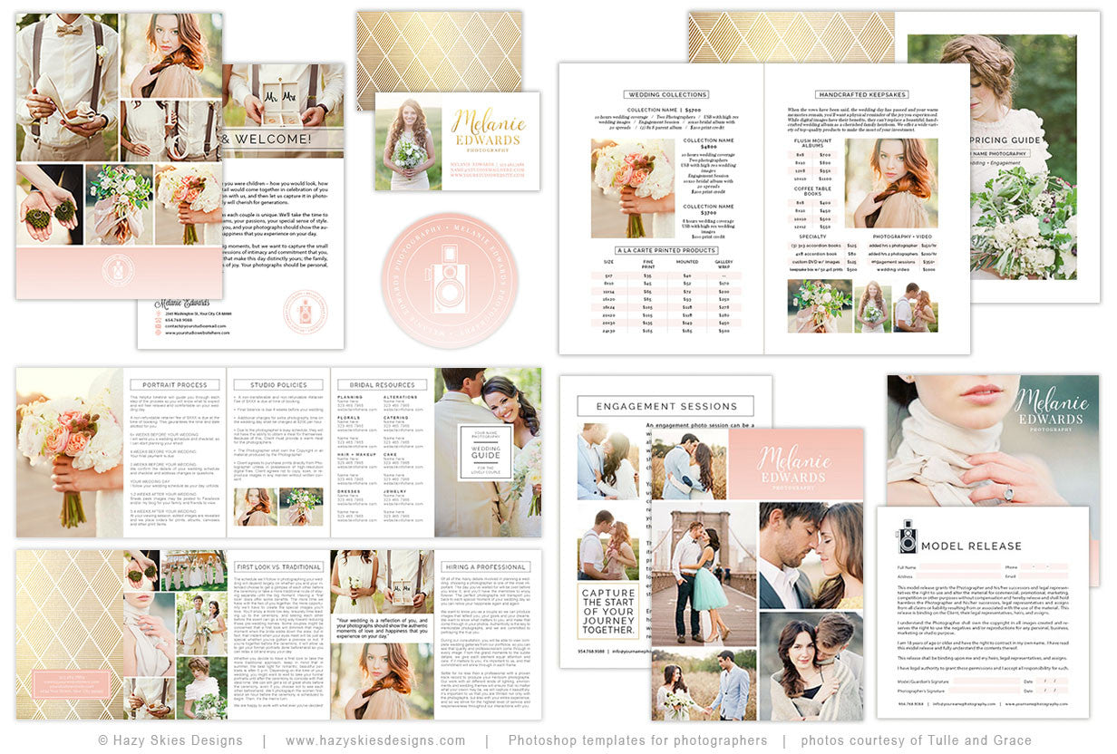  Wedding  Welcome  Packet  for Photographers Template Hazy 