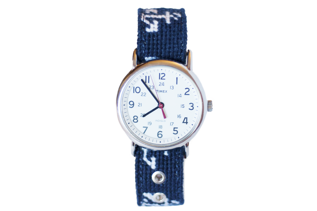 Anchor Needlepoint Watch Strap and Timex Watch Face – Asher Riley