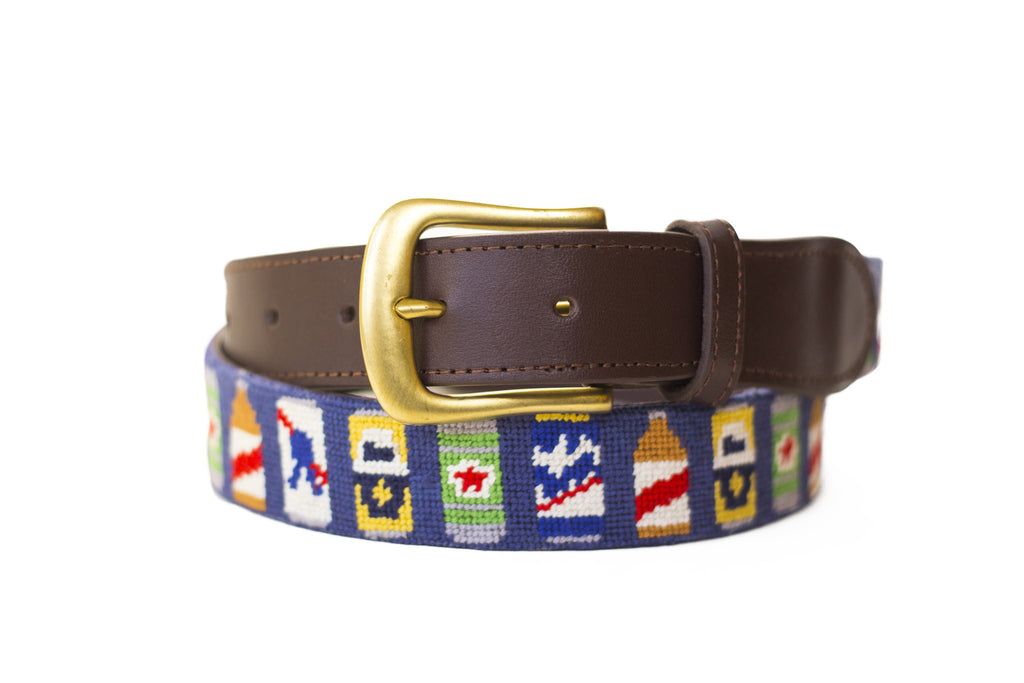 needlepoint beer belt