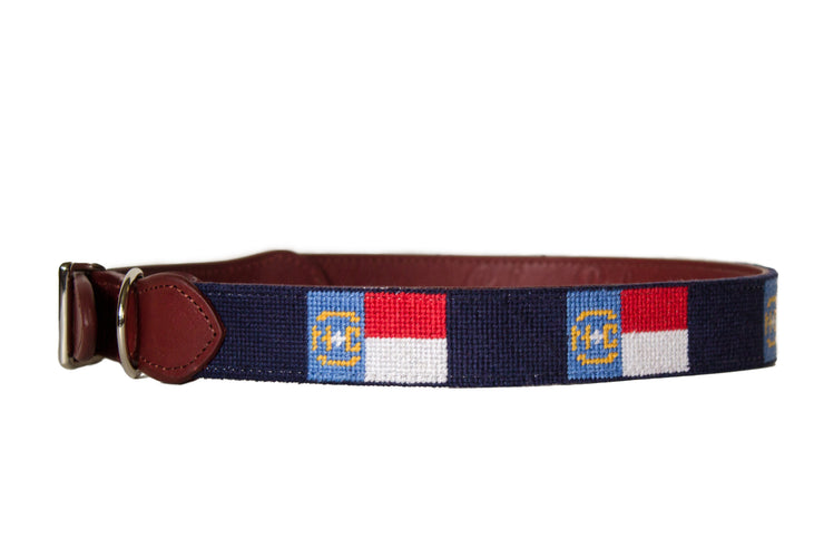 NORTH CAROLINA FLAG NEEDLEPOINT DOG 