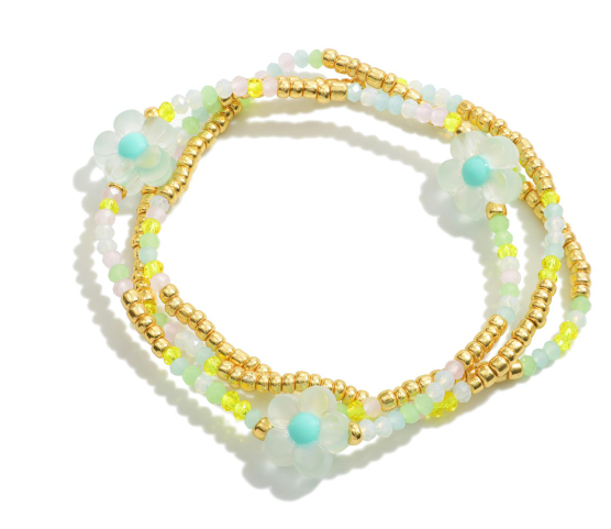 Darling Daisy Beaded Bracelet Set