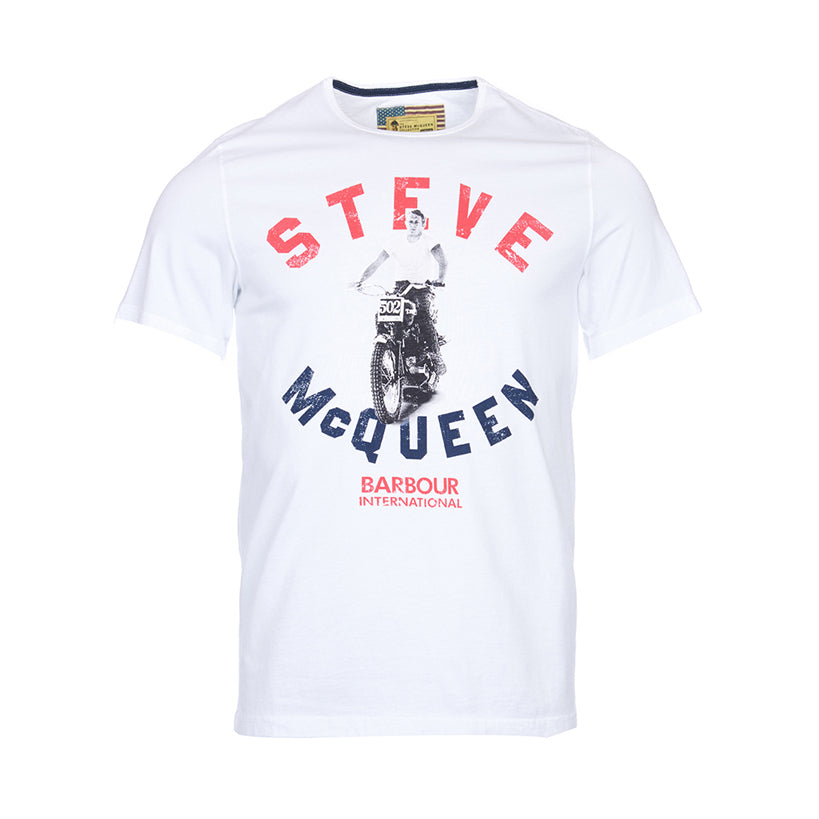 barbour international white t shirt