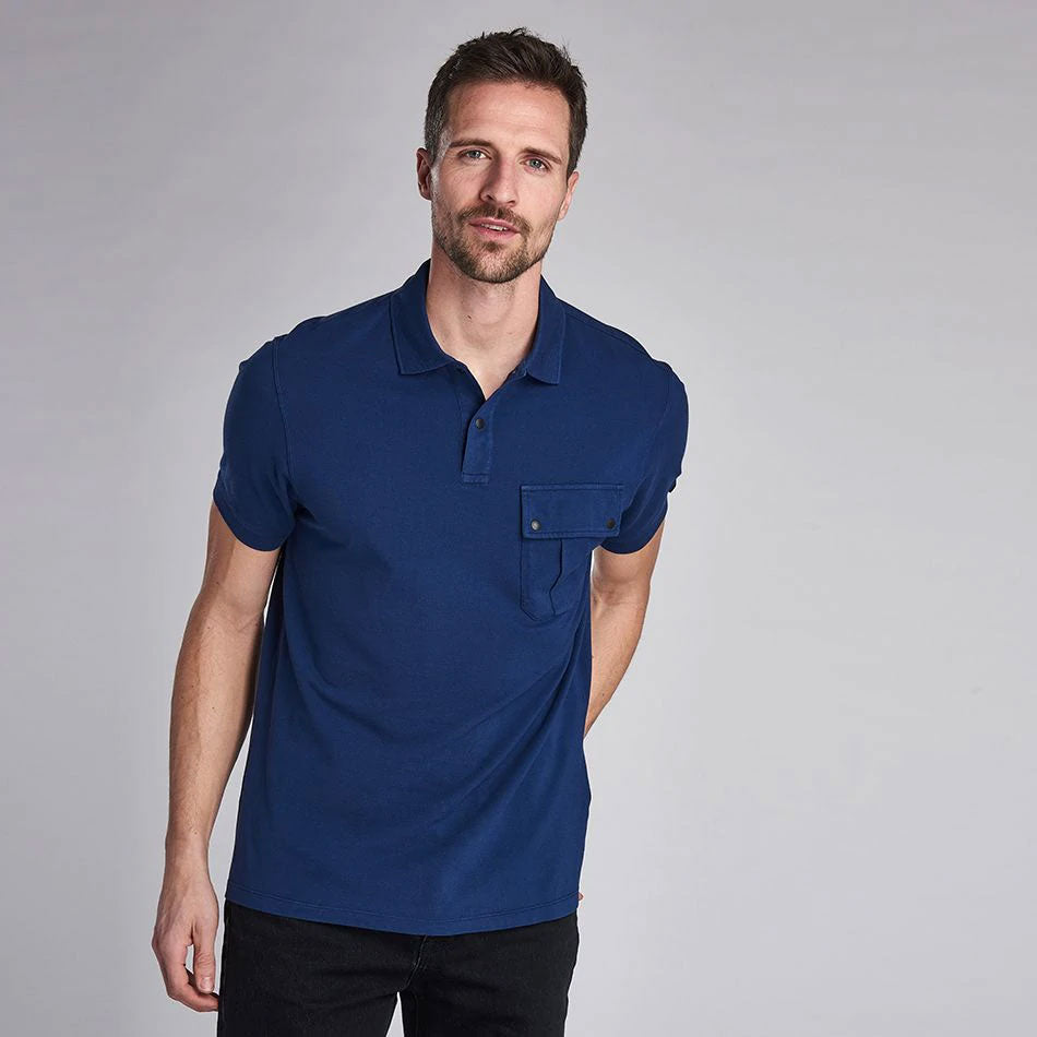 barbour international washed polo shirt