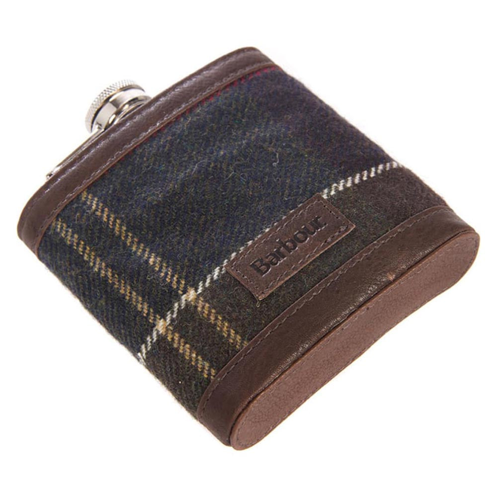 barbour hip flask set