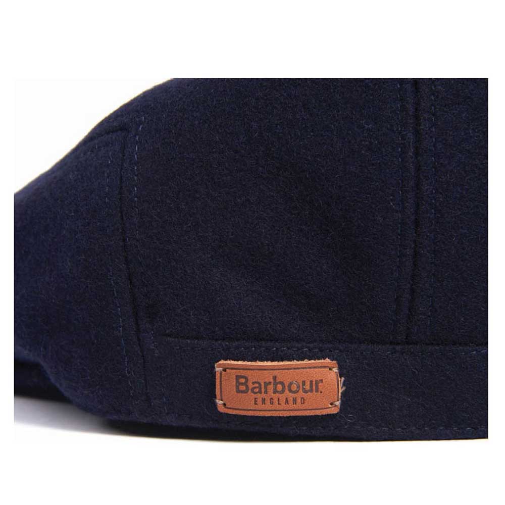 barbour navy flat cap