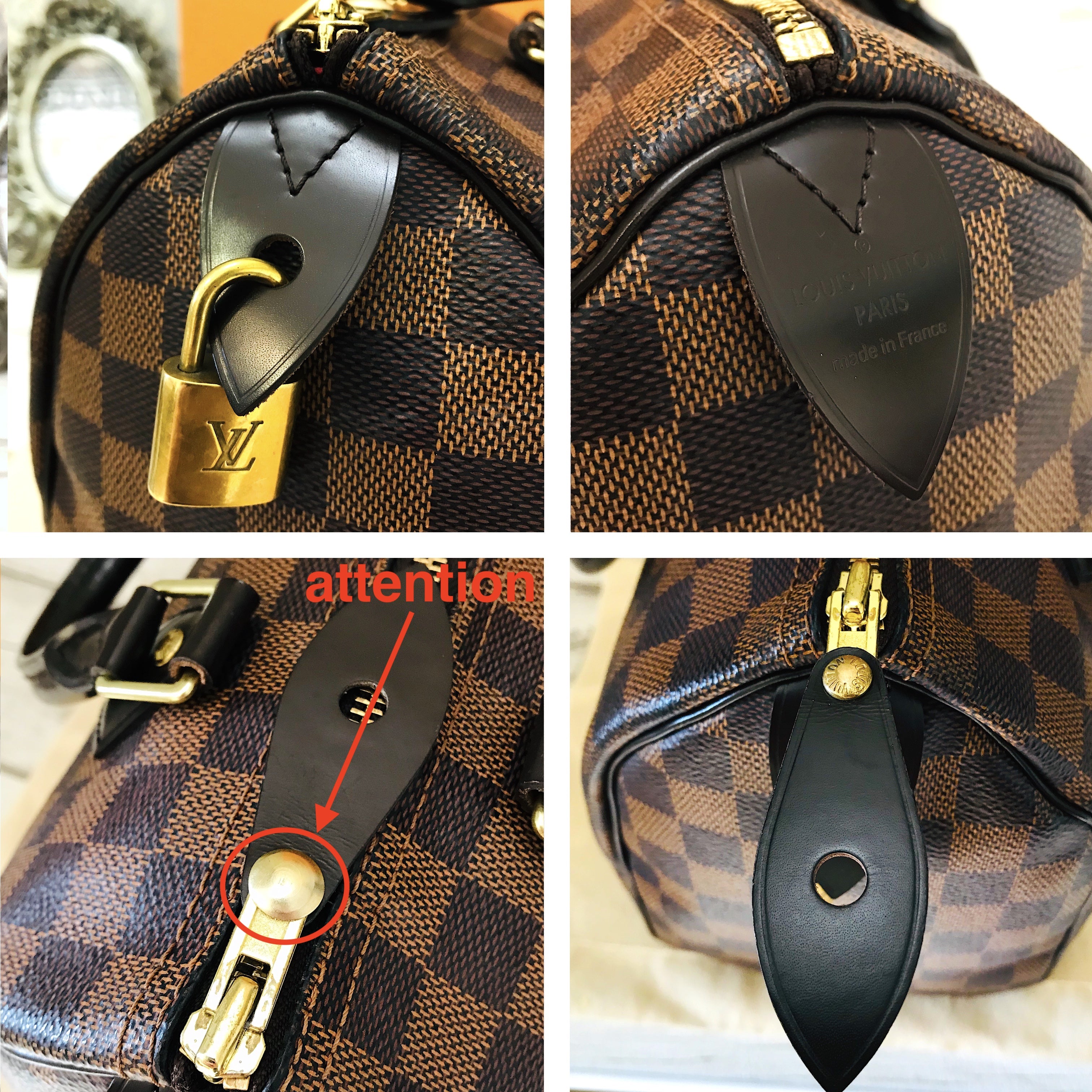 LOUIS VUITTON France LV Speedy 25 Damier Ebene Bag Handbag CT0127 – luxpora