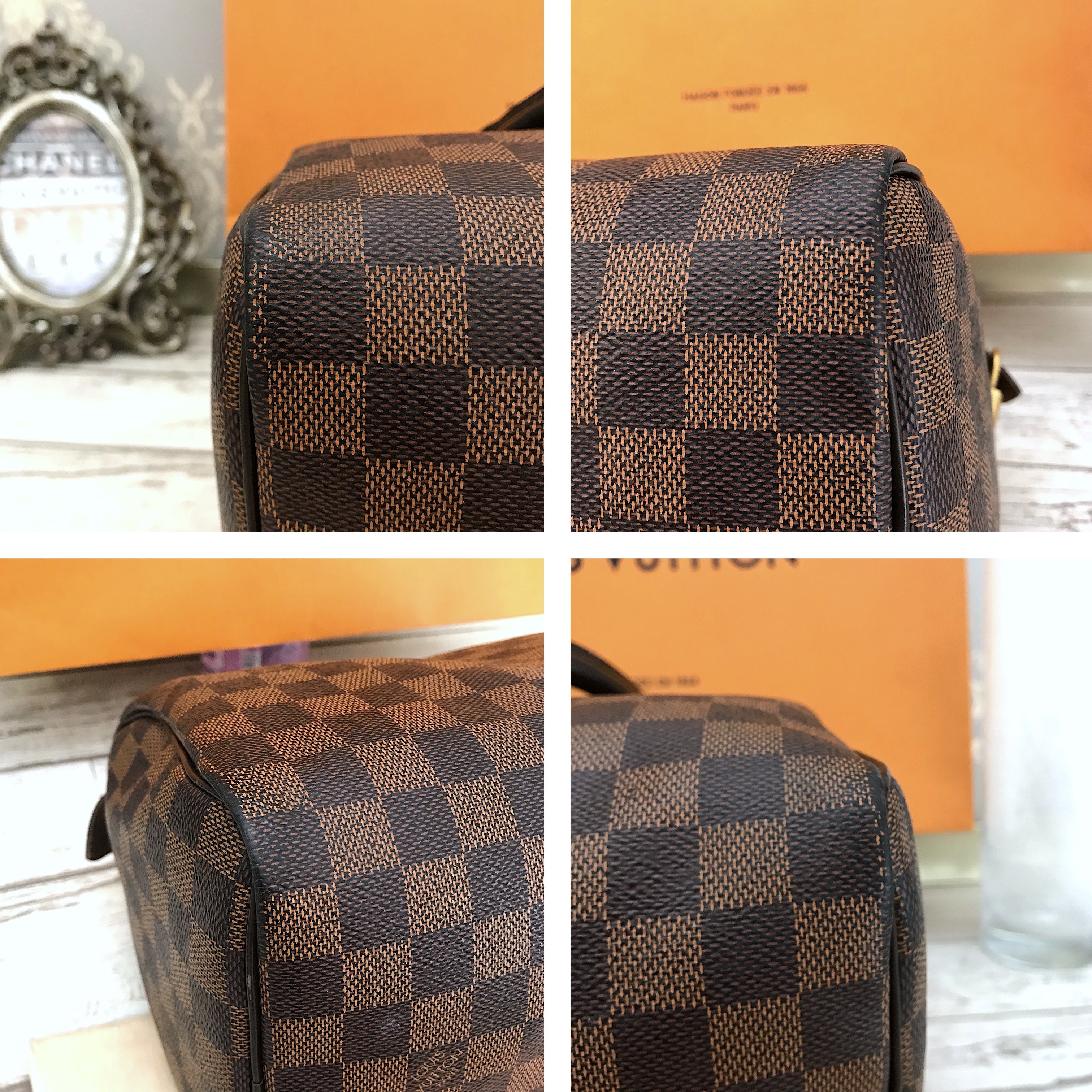 LOUIS VUITTON France LV Speedy 25 Damier Ebene Bag Handbag CT0127 – luxpora