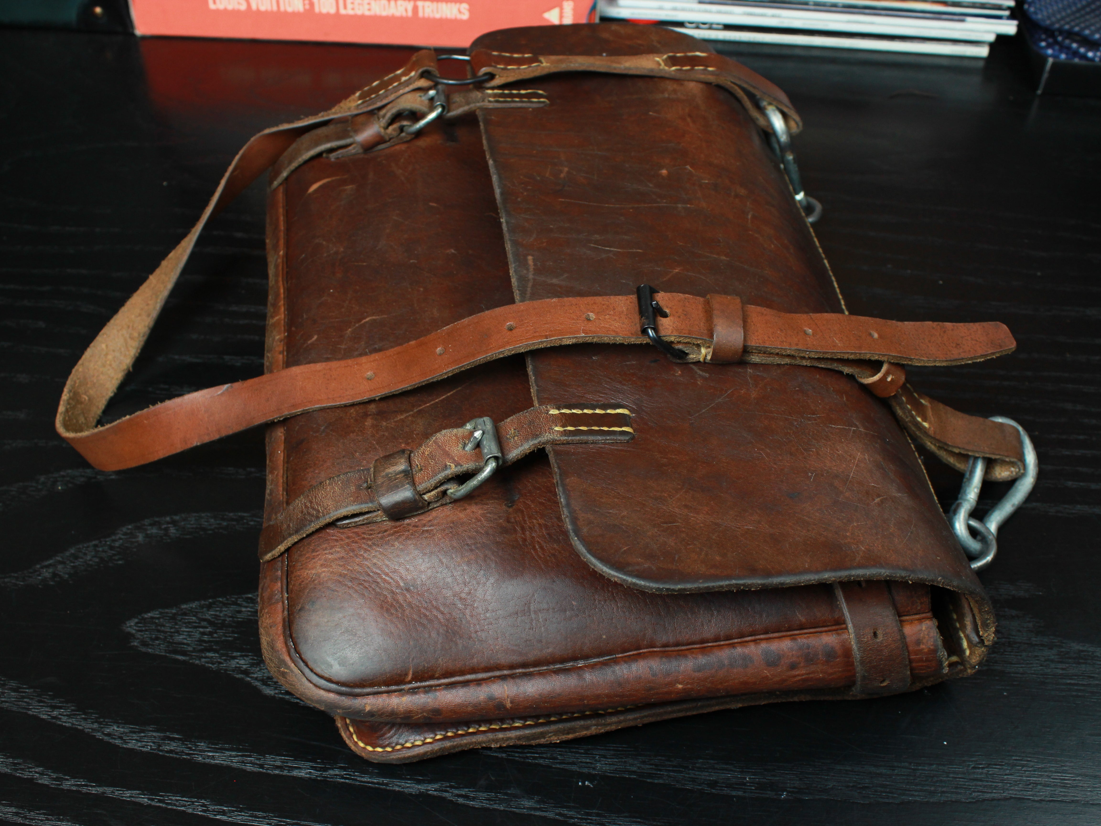 saddle leather laptop bag