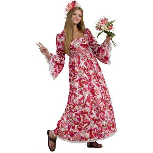 60s Sexy Flower Power Costume For Adults