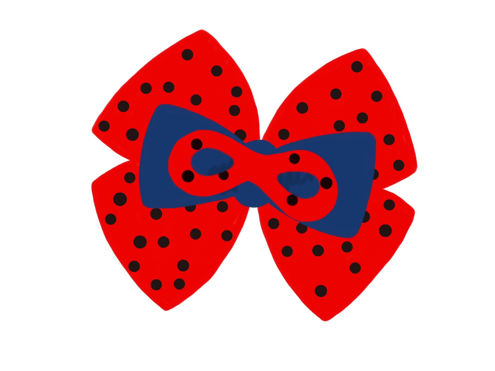 ladybug hair bow