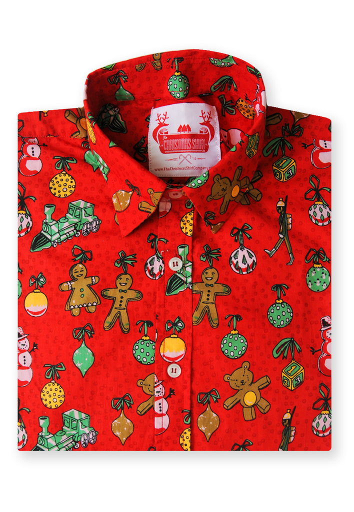 red button up shirt mens