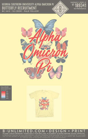 butterfly sorority t-shirt design