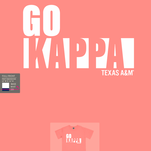 Texas A&M University Kappa Gamma - Go Kappa PR - CC - 1717 SS – B-Unlimited Custom Apparel