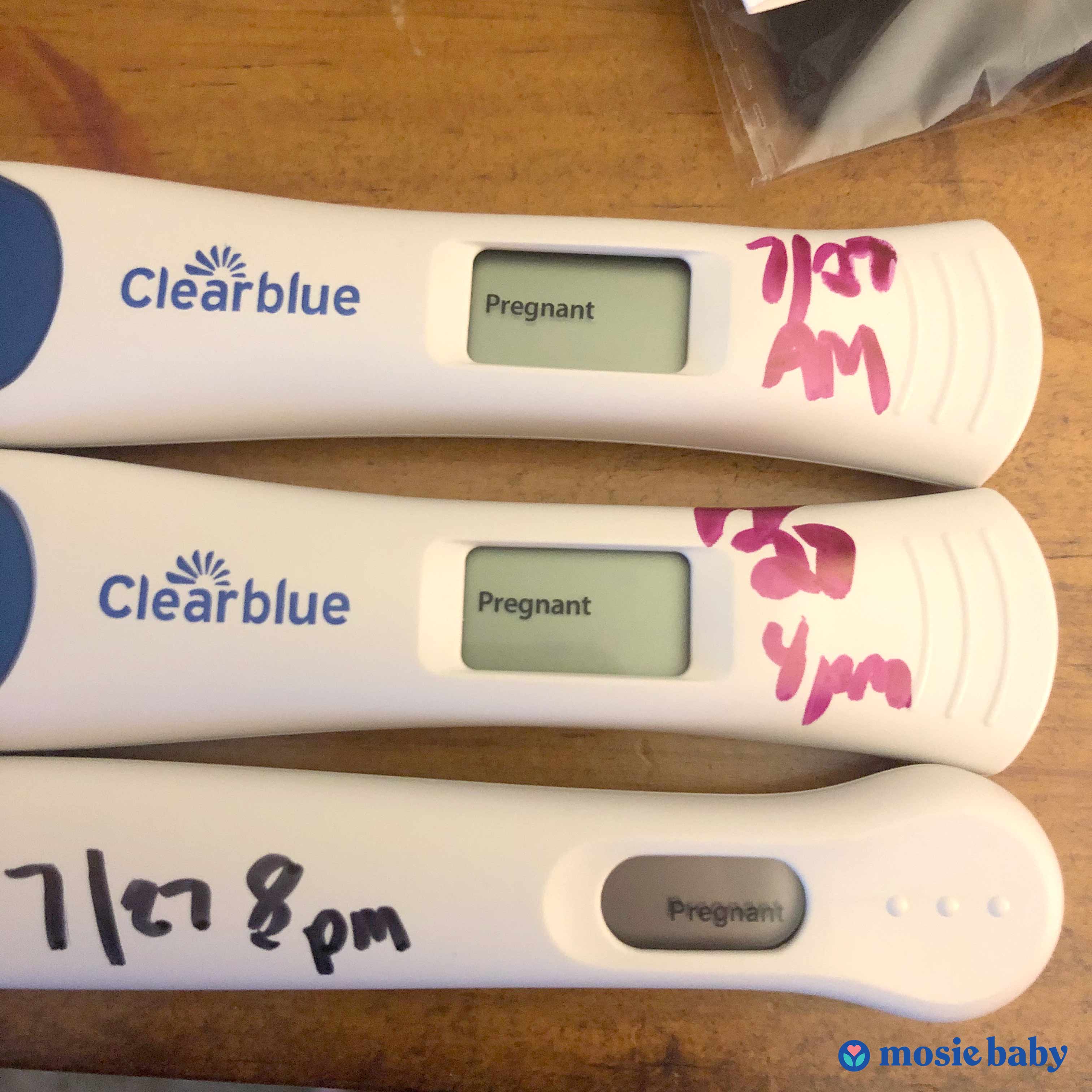 three positive pregnancy tests