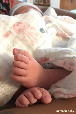 Newborn mosie baby's feet